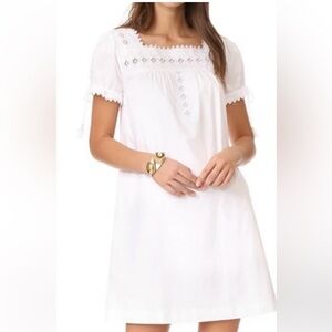 Madewell White Lace Trim Dress Size XS